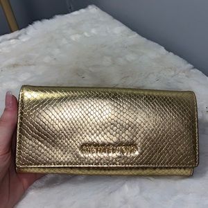 Gold Michael Kors wallet